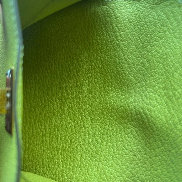 Hermes yellow Kelly go  Leather Wallet stamp Y - Picture 5 of 5